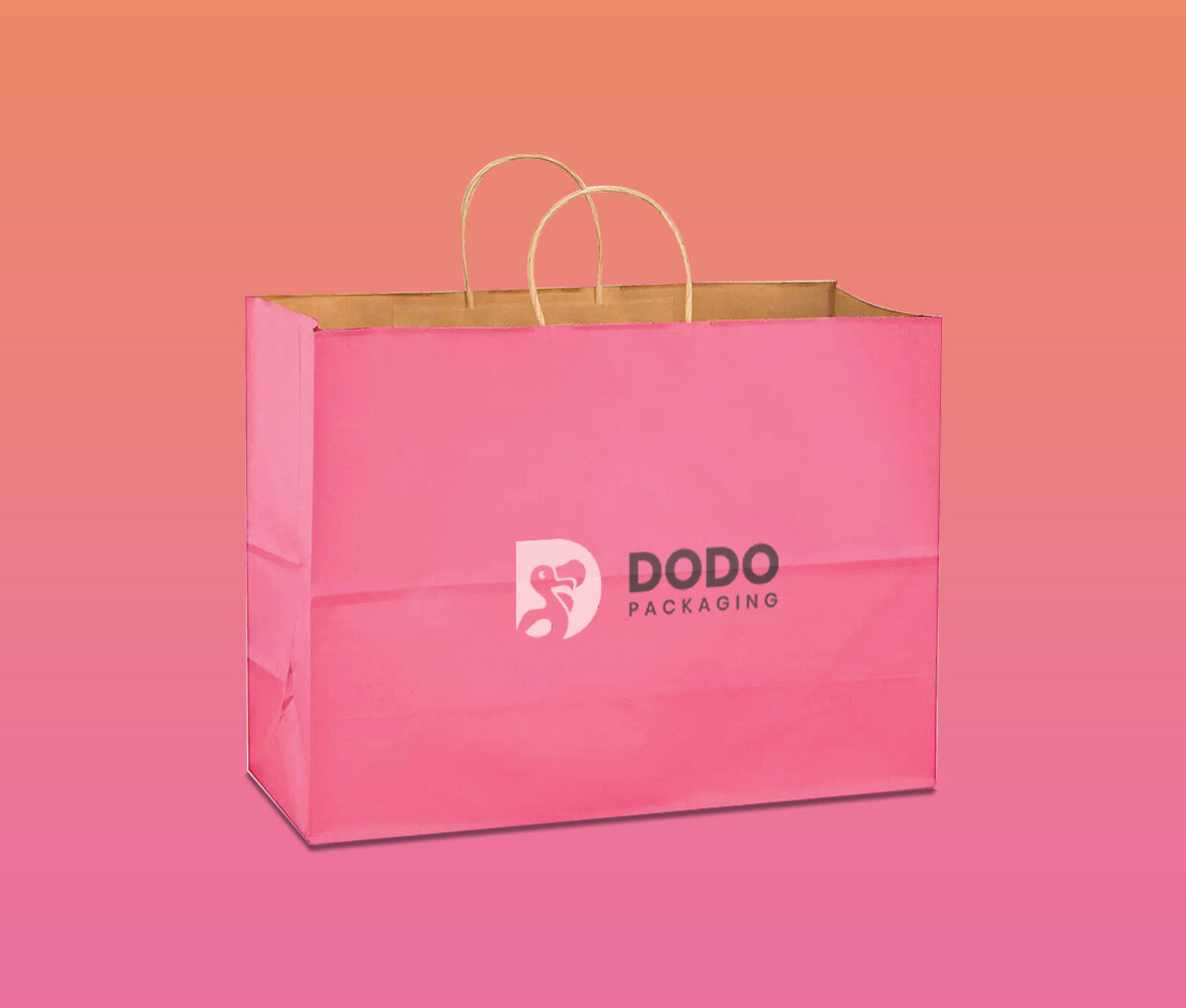 Pink Paper Bags With Logo Wholesale - Dodo Packaging UK