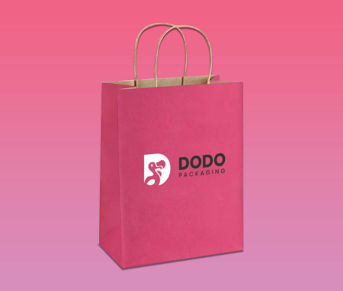 Pink Paper Bags With Logo Wholesale - Dodo Packaging UK